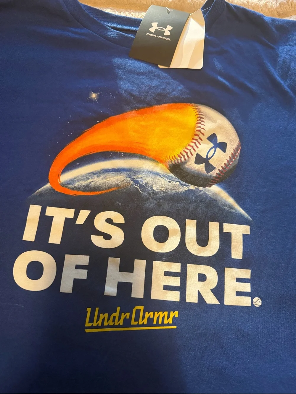 Under Armour Royal Blue Graphic Baseball Tee
